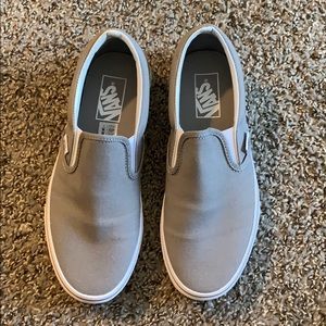 Grey slip on vans